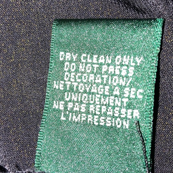 Lauren Ralph Lauren Evening black beaded Bodycon dress Sz 6 asymmetrical straps - Picture 5 of 6